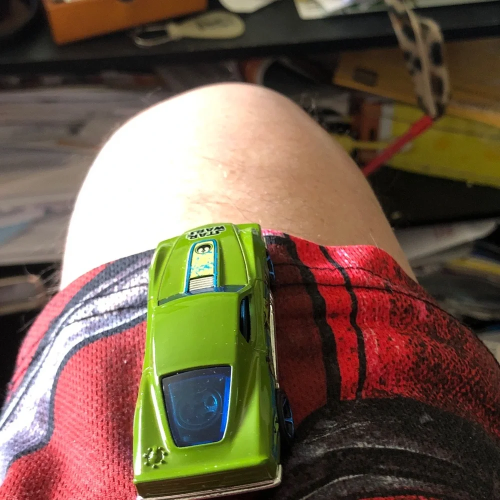 Star Wars Lime Green Collectible Die-Cast Car with Blue Accents